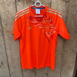adidas London 2012 olympics soccer jersey shirt orange size Small climacool